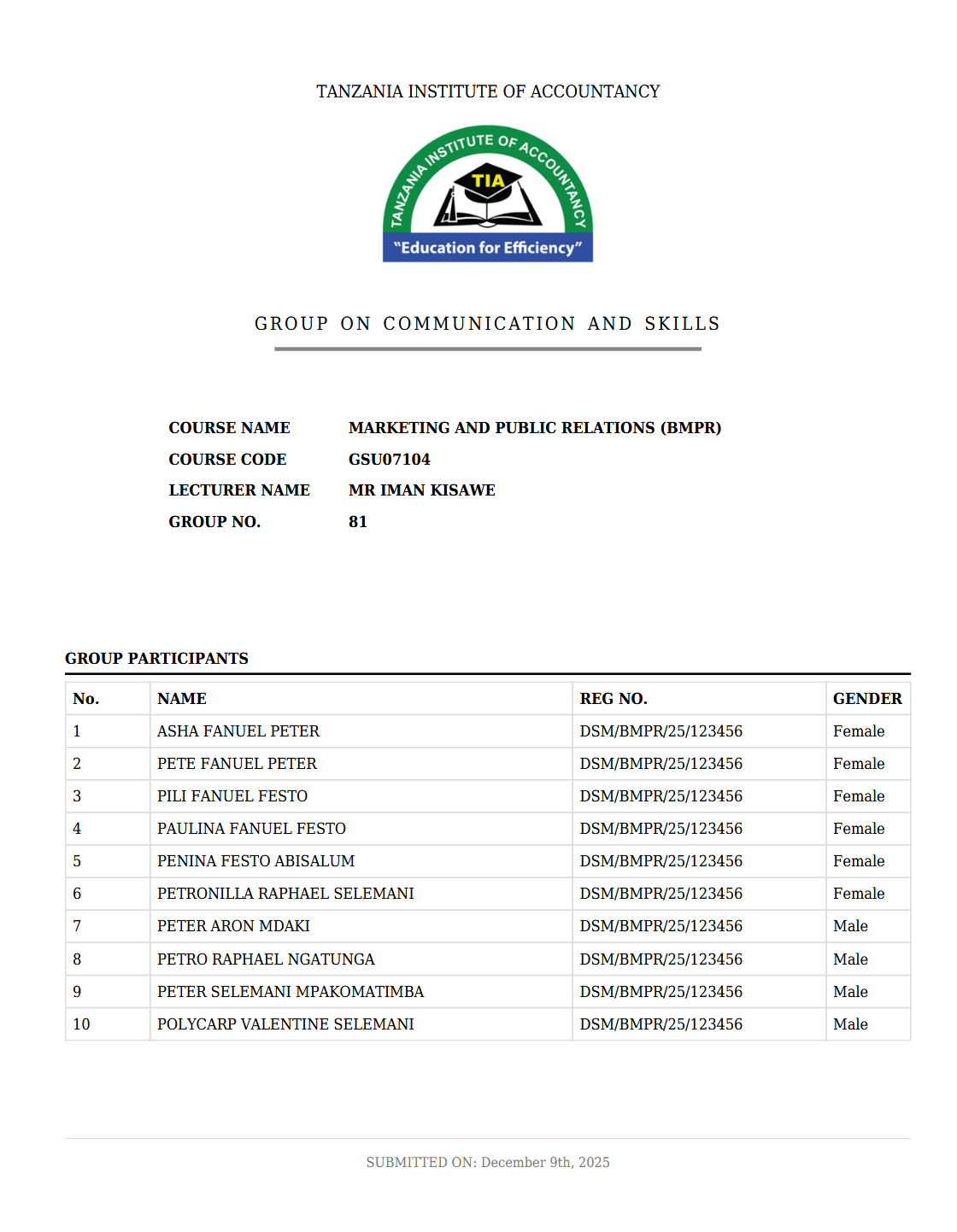 Assignment